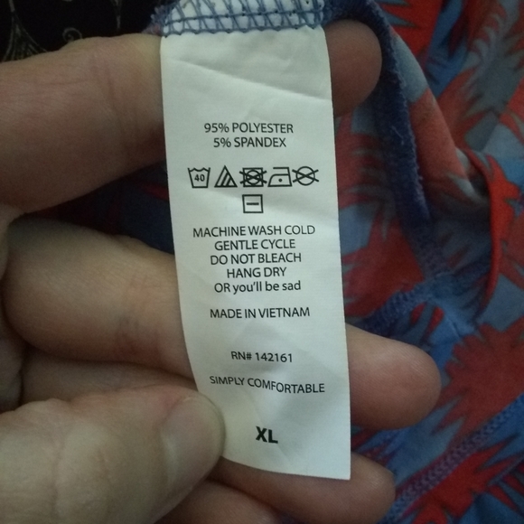 NWT LuLaRoe Maxi skirt, XL, blue and red-orange burst pattern - Picture 3 of 4